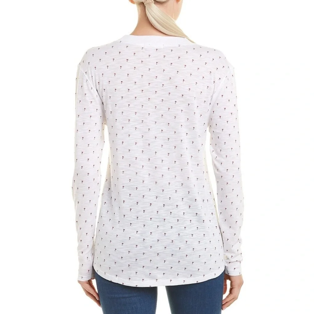 CHRLDR Wino Long Sleeve White High Los Tee Shirt - Picture 2 of 8